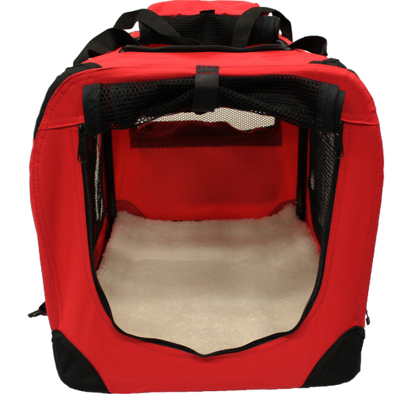 Mool Lightweight Fabric Pet Carrier Crate With Fleece Mat And Food